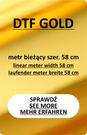 DTF tlač zlatý